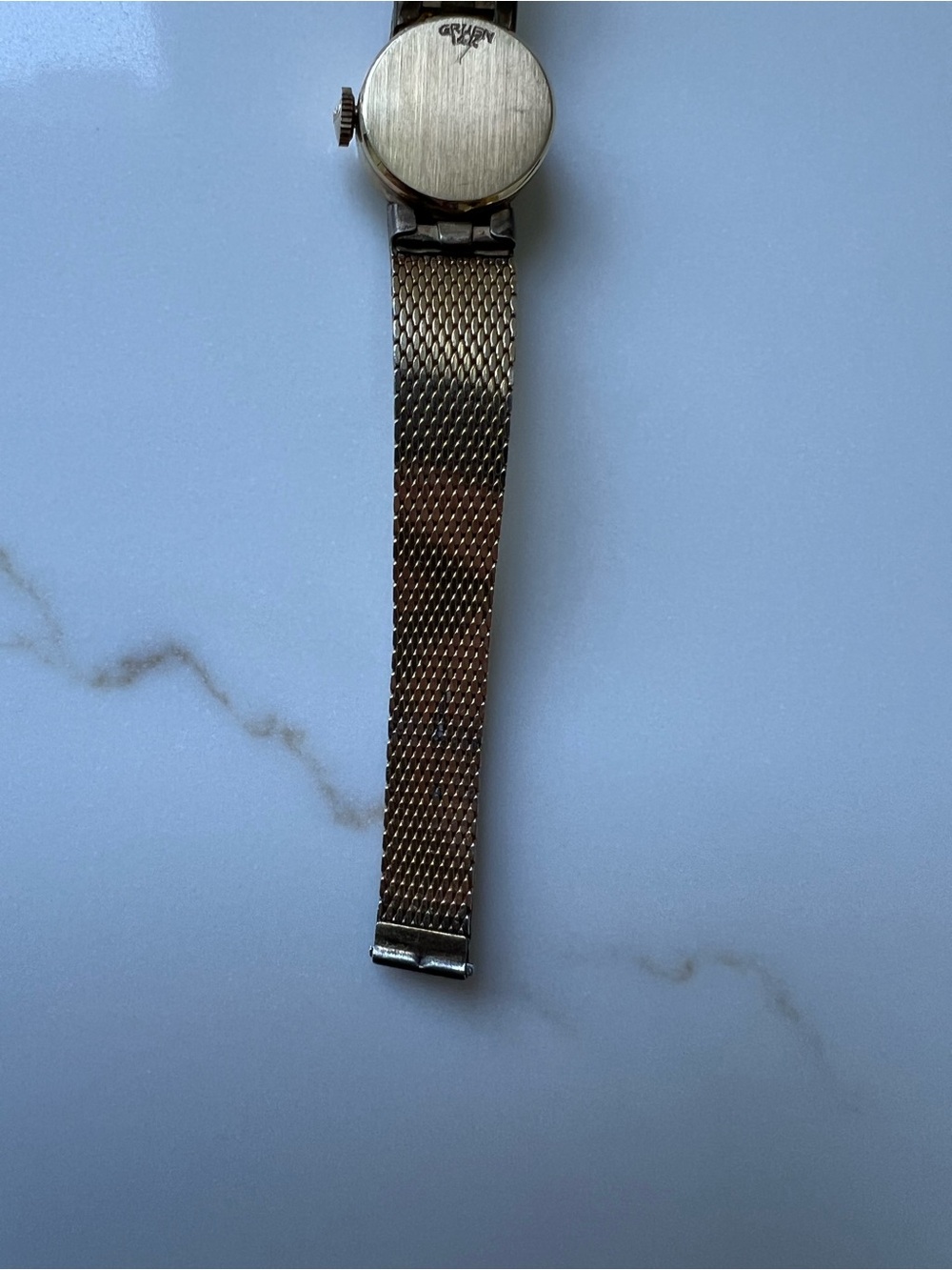 Gruen Precision Women's Gold-Tone Mesh Bracelet Watch 17 Jewel 14k - Picture 7 of 12